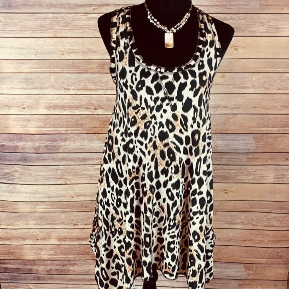 Isabella Rodriguez leopard print tunic.